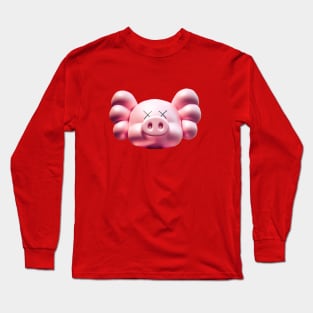 kaws love pork Long Sleeve T-Shirt